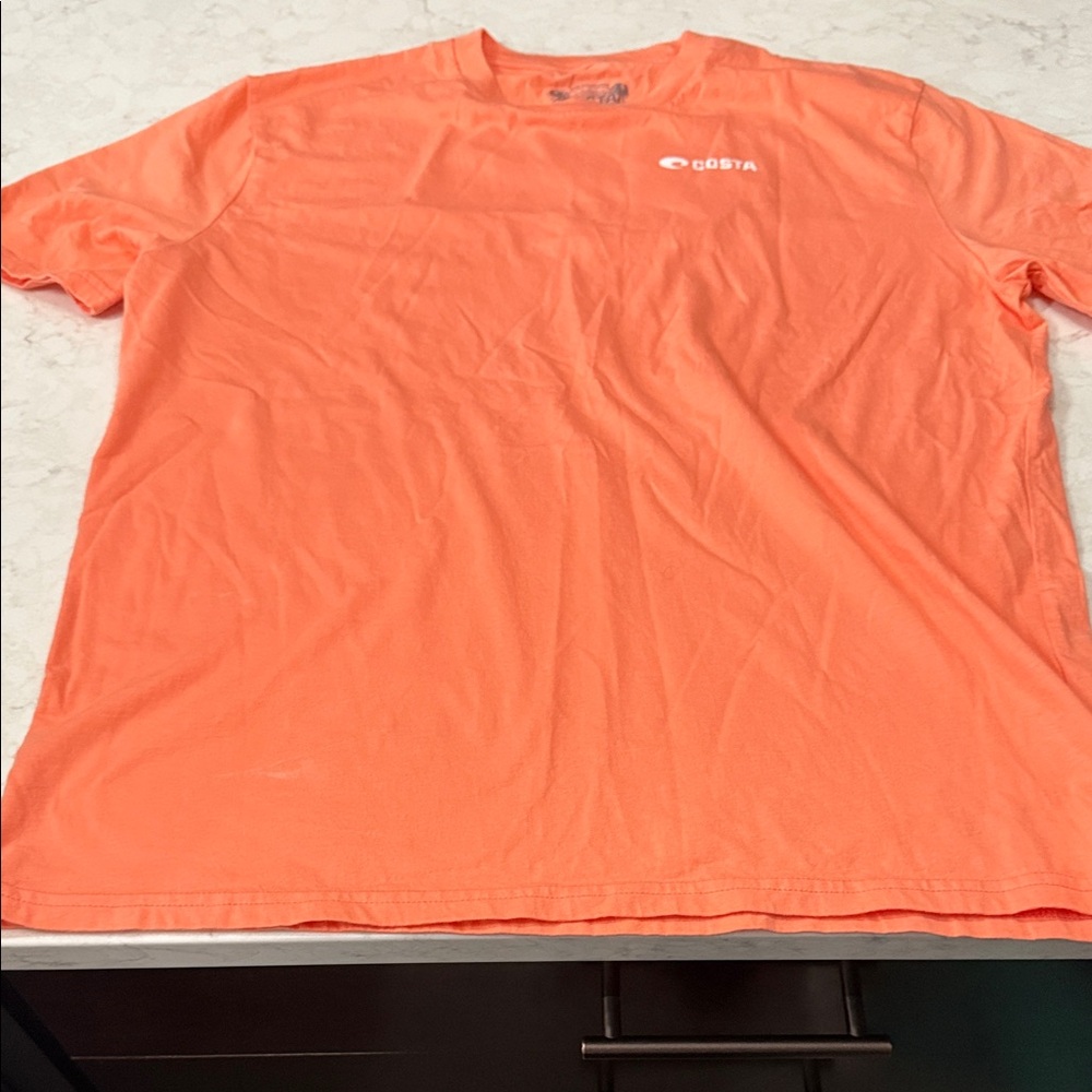 Costa Men's Vibrant Coral Tee